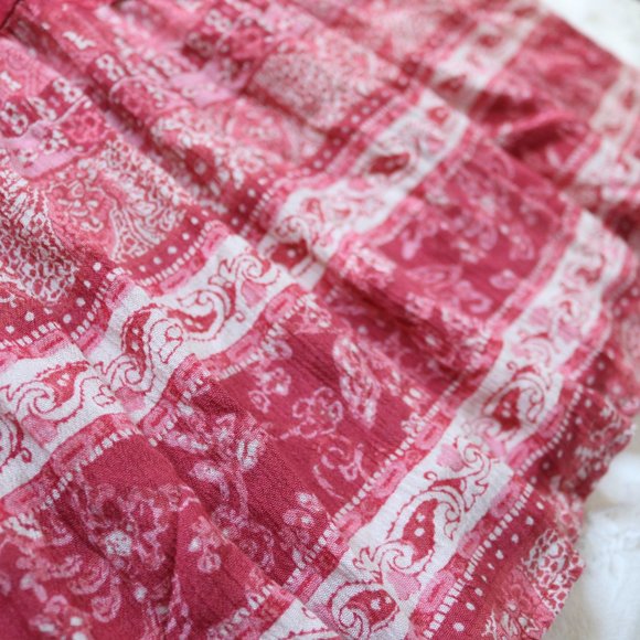 Knox Rose | Floral Smocked Tie-Strap Tiered Ruffle Red Midi Dress NWT | M - Picture 10 of 12